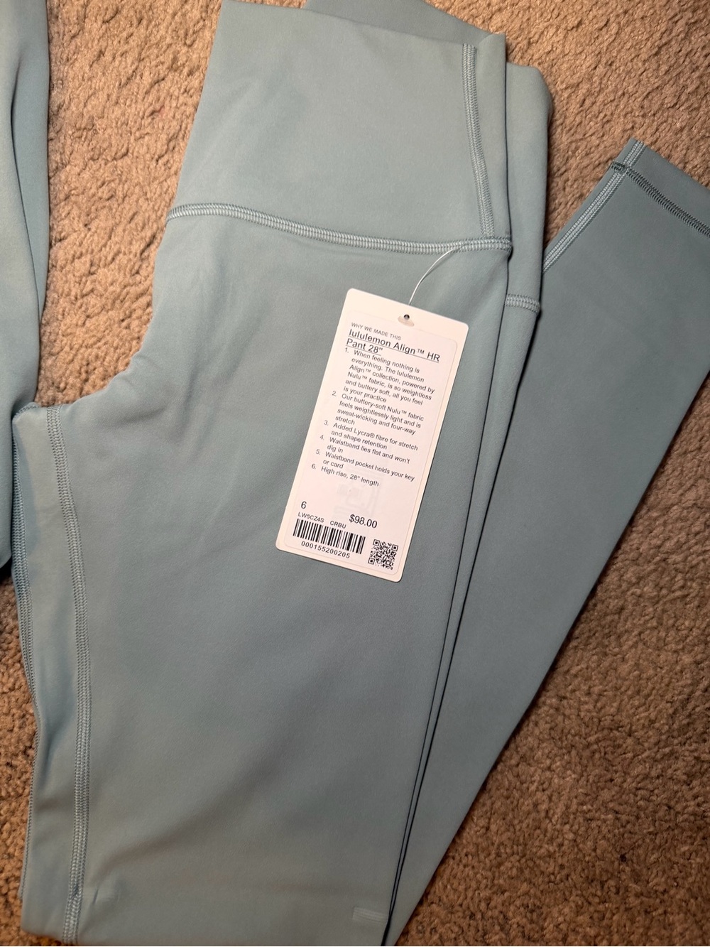 lululemon athletica Crater Blue Full-Zip Jacket and Leggings Set - Picture 2 of 4